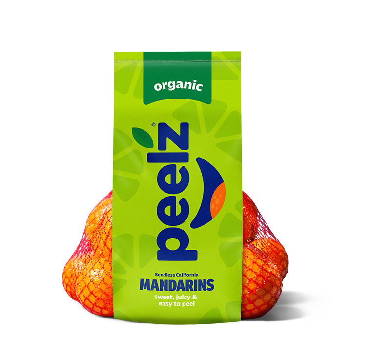 A bag of Peelz organic seedless California mandarins