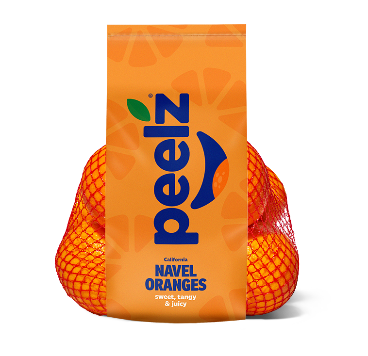 A bag of Peelz California Navel Oranges